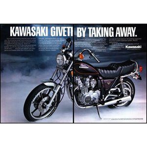 1981 Kawasaki KZ750LTD Motorcycle Bike 2 Page Vintage Print Ad KZ750 Wall Art